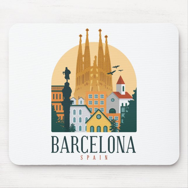 BarcelonaSkyline Mousepad (Vorne)