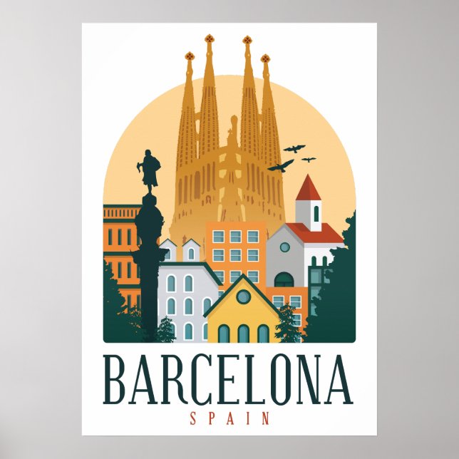 BarcelonaSkyline Poster (Vorne)