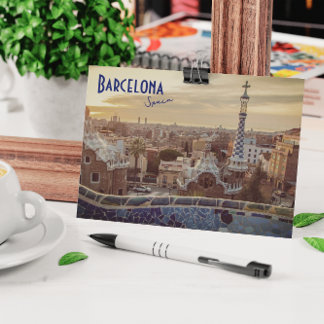 Barcelone, Espagne - Carte postale Park Guell