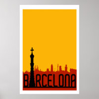 Barcelone, Espagne, Poster Voyage