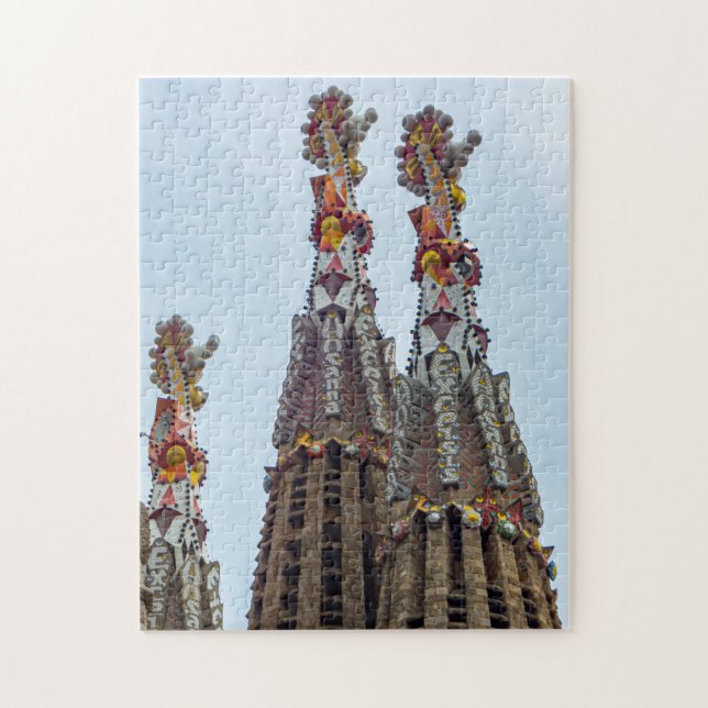 Barcelone Sagrada Familia steeples vue puzzle (Vertical)