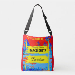 Barceloneta, Barcelona 90er Jahre Stil- Design 6 Tragetaschen Mit Langen Trägern