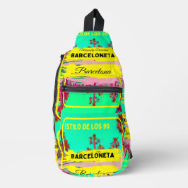 Barceloneta Green Travel Sling Bag -grün