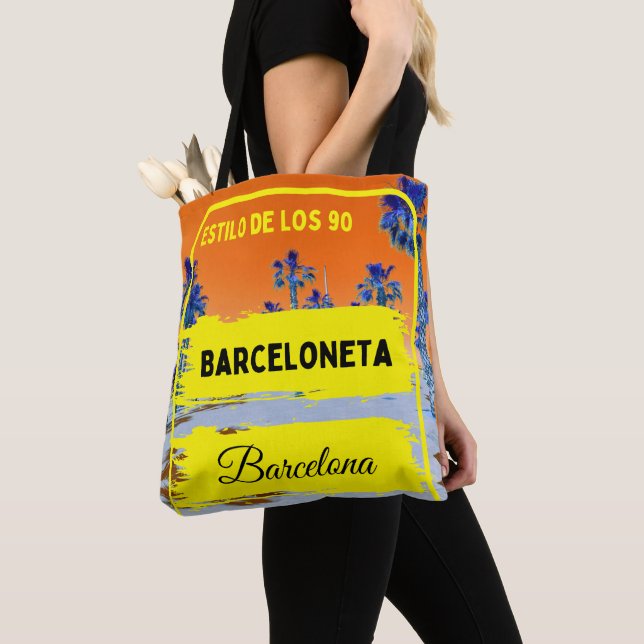 Barceloneta, sac style Barcelone-Orange (De près)