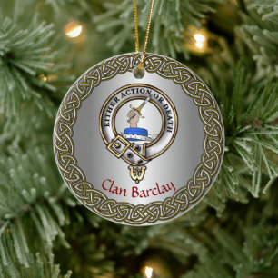 Barclay-Clan-Abzeichen/Tartan Distel personalisier Keramik Ornament