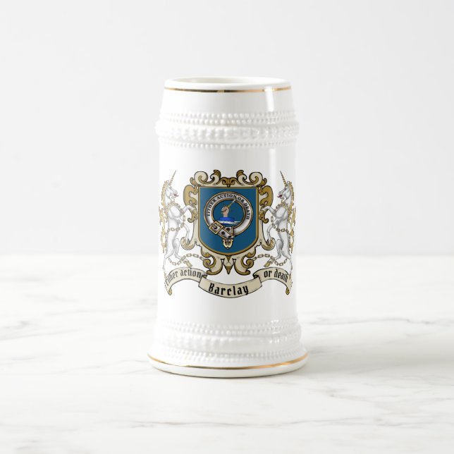Barclay Clan Badge & Unicorn Bierglas (Mittel)
