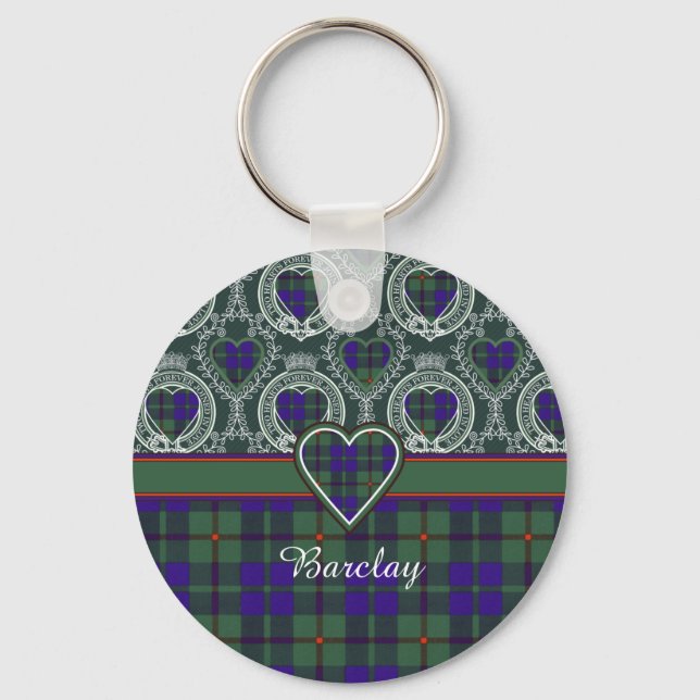 Barclay Clan Kariert Scottish tartan Schlüsselanhänger (Vorderseite)