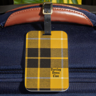 Barclay Dress Clan Tartan mit Monogramm Namen Gepäckanhänger