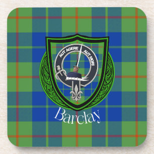 Barclay Schottischer Clan Tartan & Wappen Getränkeuntersetzer