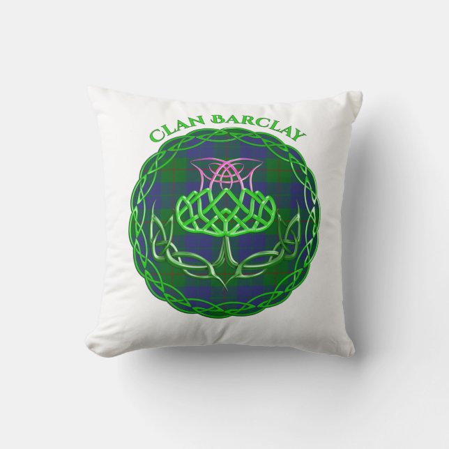 Barclay Scottish Tartan Celtic Thistle Kissen (Vorderseite)