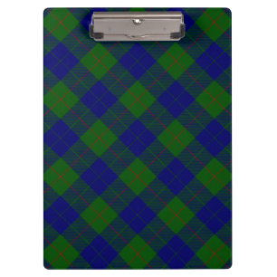 Barclay Tartan Blau grün kariert Klemmbrett