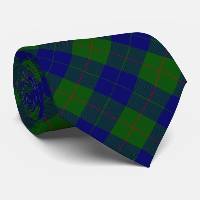 Barclay Tartan Blau grün kariert Krawatte (Gerollt)