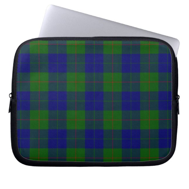 Barclay Tartan Blau grün kariert Laptopschutzhülle (Vorderseite)