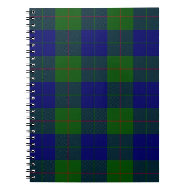 Barclay Tartan Blau grün kariert Notizblock (Vorderseite)