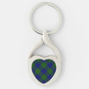Barclay Tartan Blau Grün Kariert Schlüsselanhänger