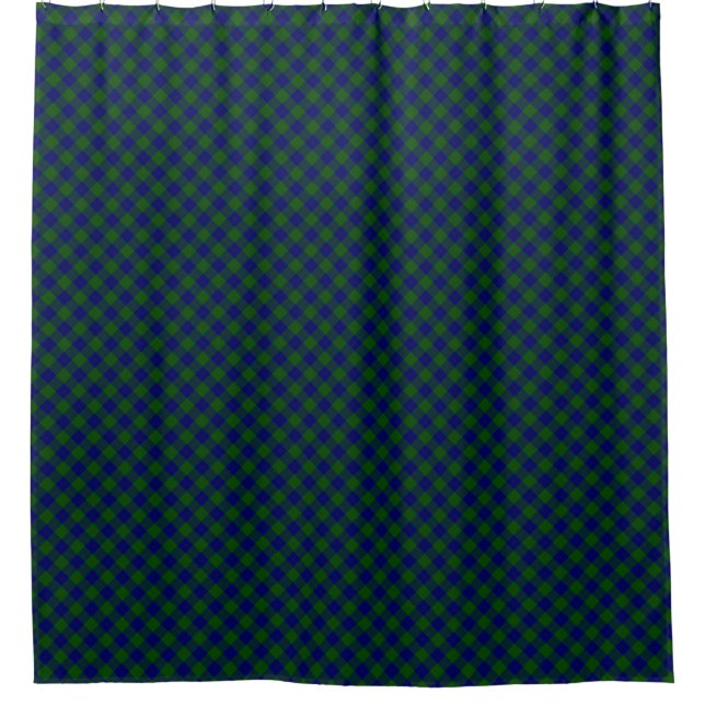 Barclay Tartan Blau kariert Duschvorhang (Vorderseite)