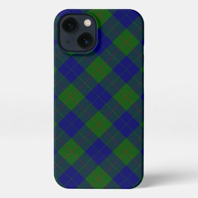 Barclay Tartan Blau kariert iPhone Hülle (Rückseite)