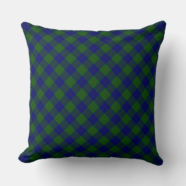 Barclay Tartan Blau kariert Kissen (Vorderseite)