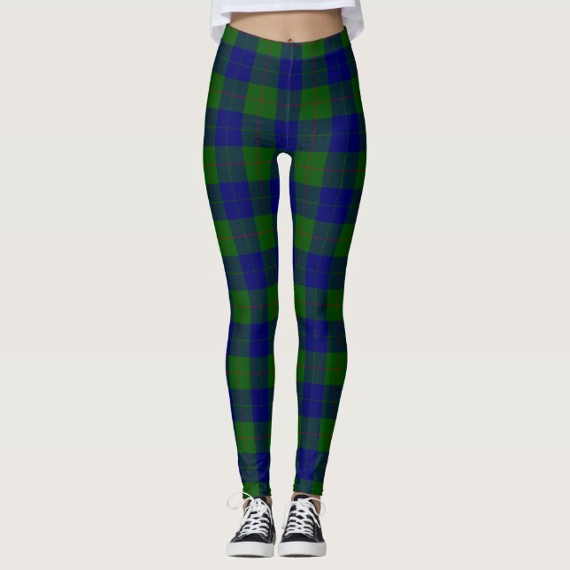 Barclay Tartan Blau kariert Leggings (Vorderseite)