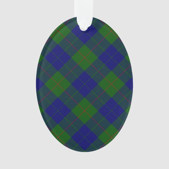 Barclay Tartan Blau kariert Ornament (Vorderseite)