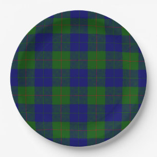 Barclay Tartan Blau kariert Pappteller