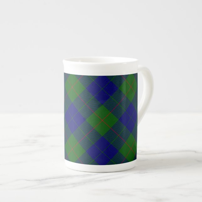 Barclay Tartan Blau kariert Prozellantasse (Vorderseite Rechts)