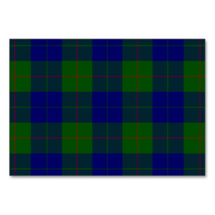 Barclay Tartan Blau kariert Tischnummer