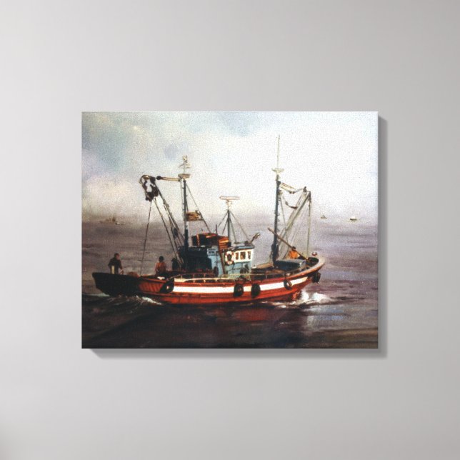 Barco de pesca/Pesqueiro/Fischereiboot Leinwanddruck (Vorderseite)