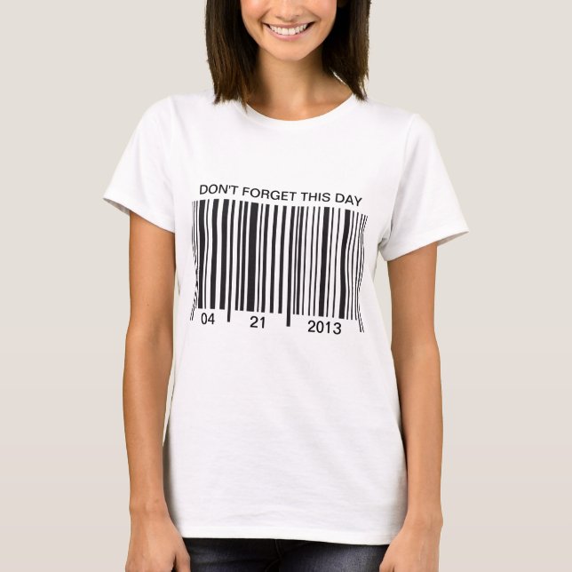 Barcode-alles- Gute zum GeburtstagT - Shirt (Vorderseite)