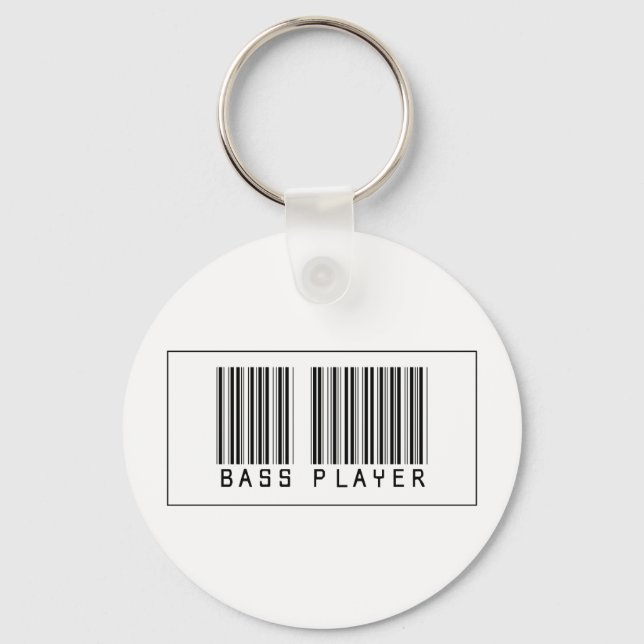 Barcode Bass Player Schlüsselanhänger (Vorderseite)