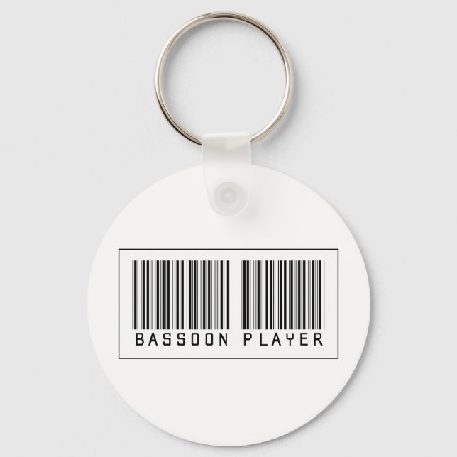 Barcode Bassoon Player Schlüsselanhänger (Vorderseite)