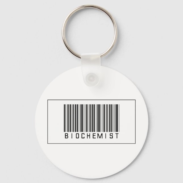 Barcode Biochemiker Schlüsselanhänger (Vorderseite)