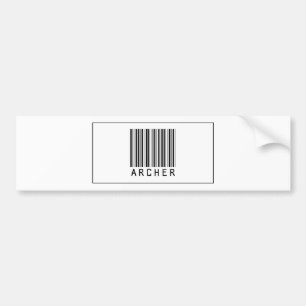 Barcode Bogenschütze Autoaufkleber
