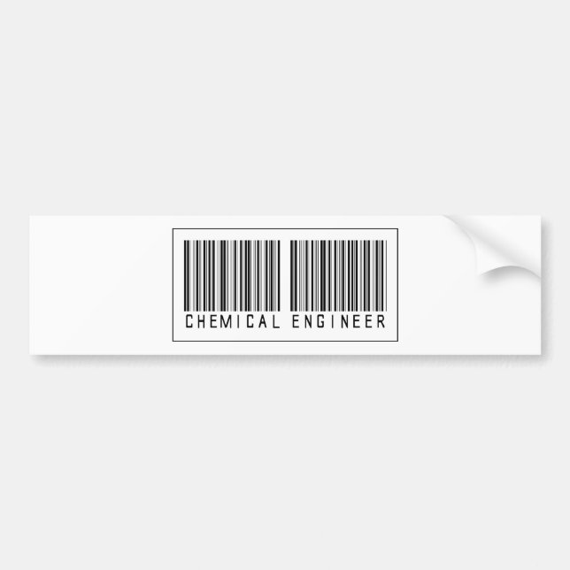 Barcode-Chemieingenieur Autoaufkleber (Vorne)
