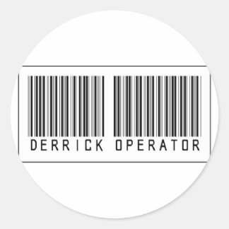 Barcode Derrick Operator Runder Aufkleber