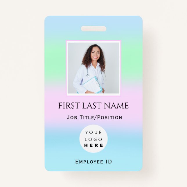 Barcode Foto IDCard Health Nurse Doctor Ausweis (Vorderseite)