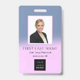 Barcode Foto Name ID Card NURCE Pflege Lila rosa Ausweis