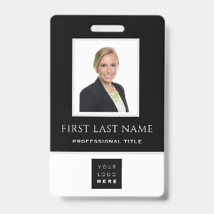 Barcode Foto Name ID Card Vertikal Schwarz-weiß Ausweis