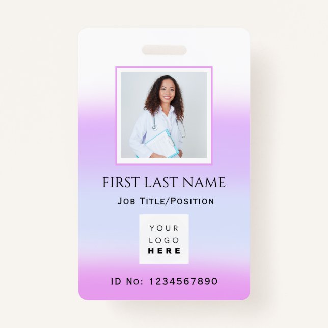 Barcode Foto Nurse Doctor Health Care IDCard Ausweis (Vorderseite)