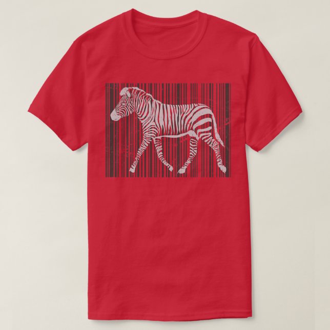 Barcode Funny Zebra T-Shirt (Design vorne)