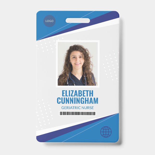 Barcode für moderne Logokombinationen Ausweis (Front)