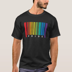 Barcode Gay Pride LGBT T Bisexuelle Flagge Gif T-Shirt