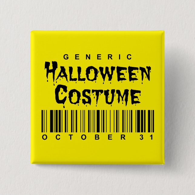 Barcode-generisches Halloween-Kostüm Button (Vorderseite)