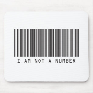 Barcode - ich bin nicht eine Zahl Mousepad