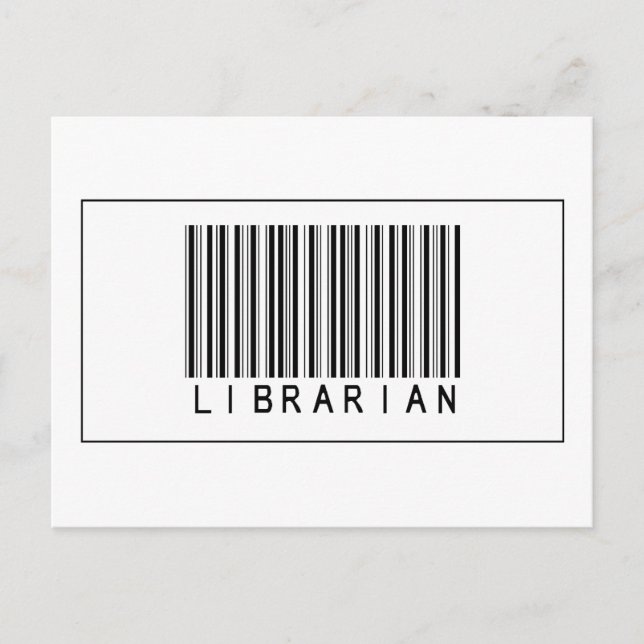 Barcode Librarian Postkarte (Vorderseite)
