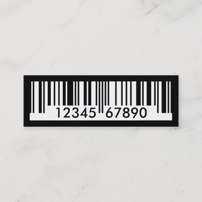 Barcode Mini Visitenkarte (Vorderseite)