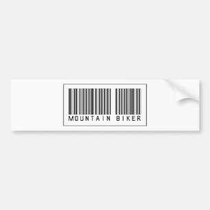 Barcode-Mountainbiker Autoaufkleber