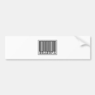 Barcode Opa Autoaufkleber