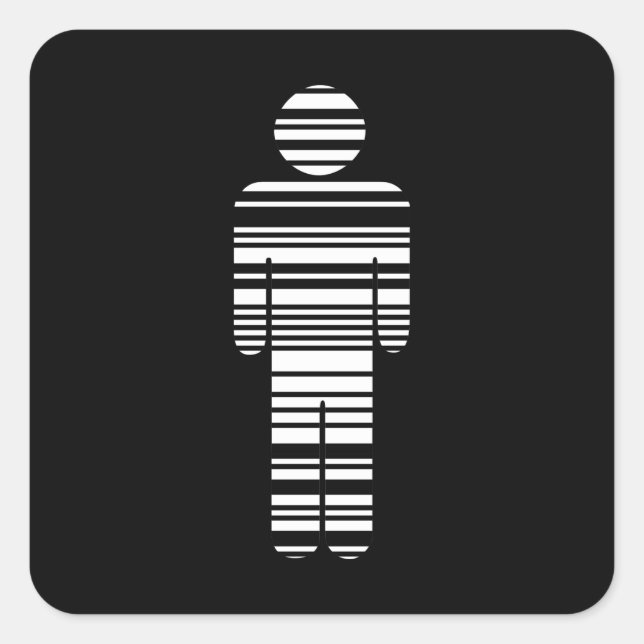 Barcode Quadratischer Aufkleber (Vorderseite)