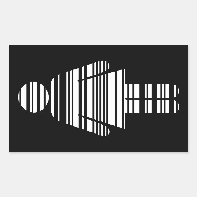 Barcode Rechteckiger Aufkleber (Vorderseite)